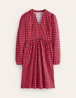 Kleider & Jumpsuits | Kleider In Petite | Boden Naomi Lockeres Jersey-Kleid-Rouge-Rot, Motiv Sphere Geo Rouge-Rot,MotivSphereGeo