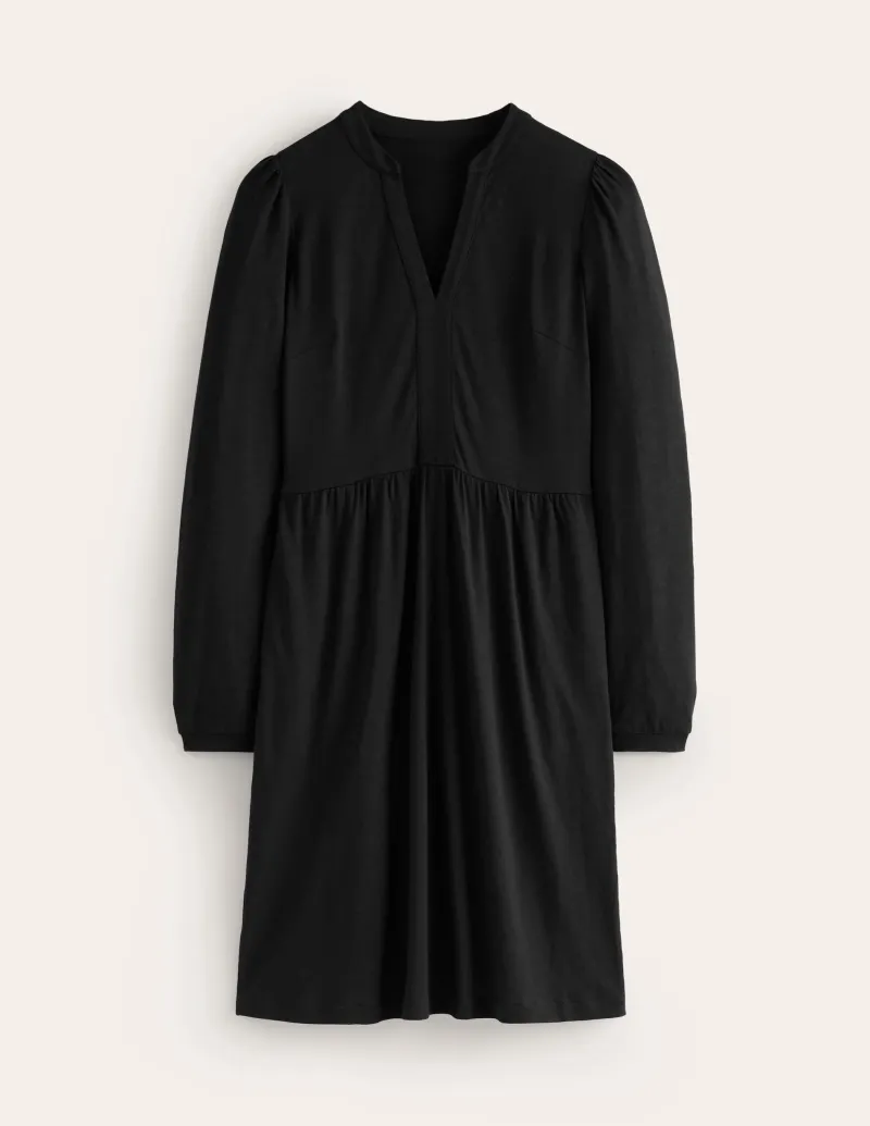 Kleider & Jumpsuits | Knielang | Boden Naomi Lockeres Jersey-Kleid- Schwarz