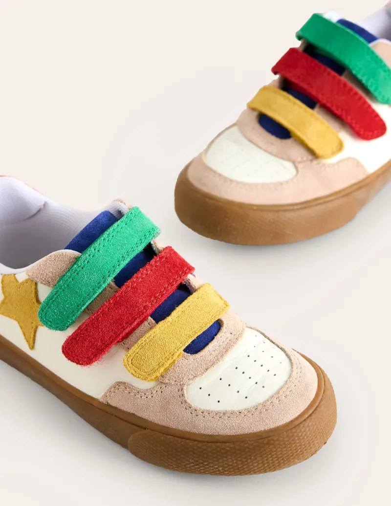 Schuhe, Turnschuhe & Sandalen | Boden Niedrige Sneaker aus Leder-Weiß und Bunt Blockfarben WeißundBuntBlockfarben