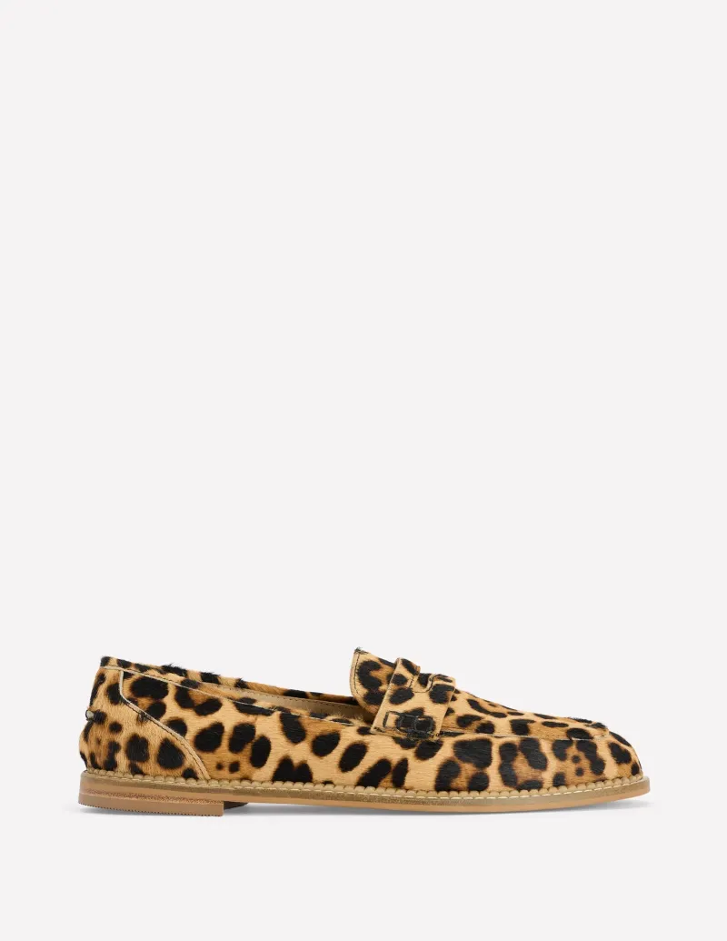 Flache Schuhe | Loafer | Boden Nya Strukturierte Pennyloafer-Klassisches Leopardenmuster KlassischesLeopardenmuster