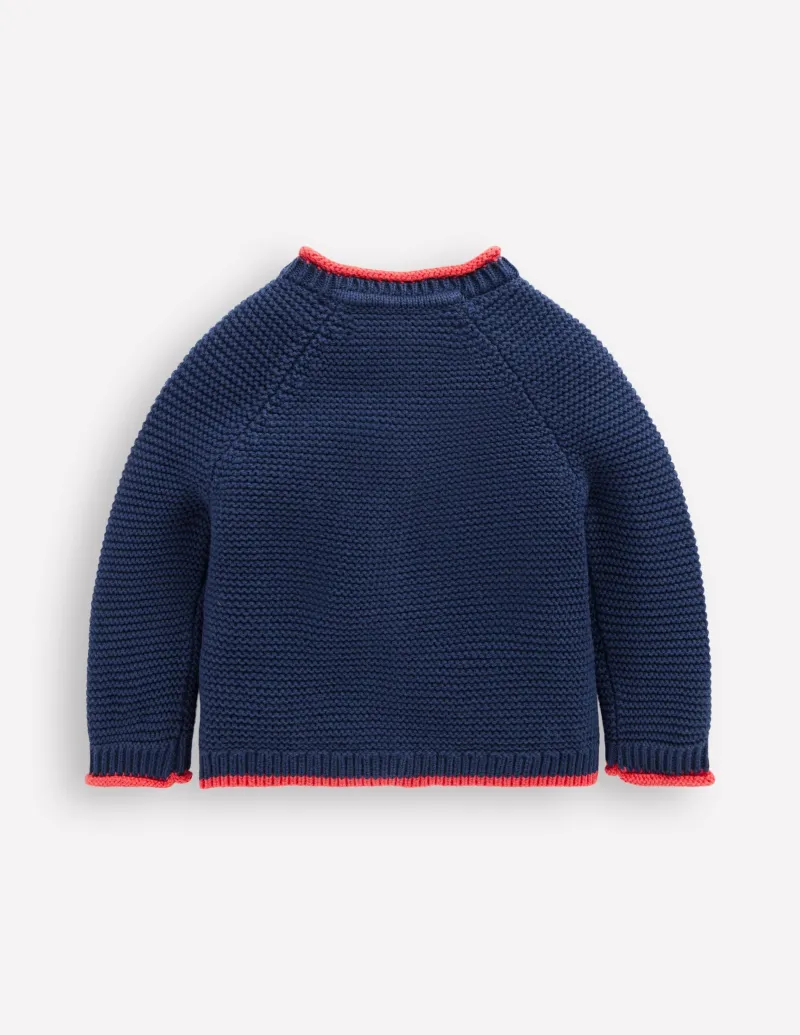 Pullover & Strickjacken | Boden Originelle Logo-Strickjacke-Steuerbordblau Boote SteuerbordblauBoote