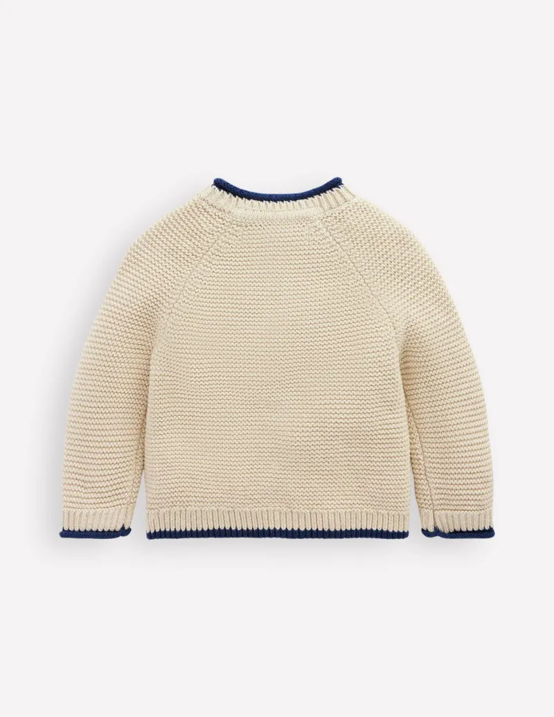 Pullover & Strickjacken | Boden Originelle Logo-Strickjacke-Haferbeige Meliert Haustiere HaferbeigeMeliertHaustiere