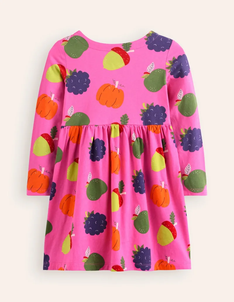 Kleider | Boden Originelles langärmeliges Jerseykleid-Prickelndes Pink Herbstfreunde PrickelndesPinkHerbstfreunde