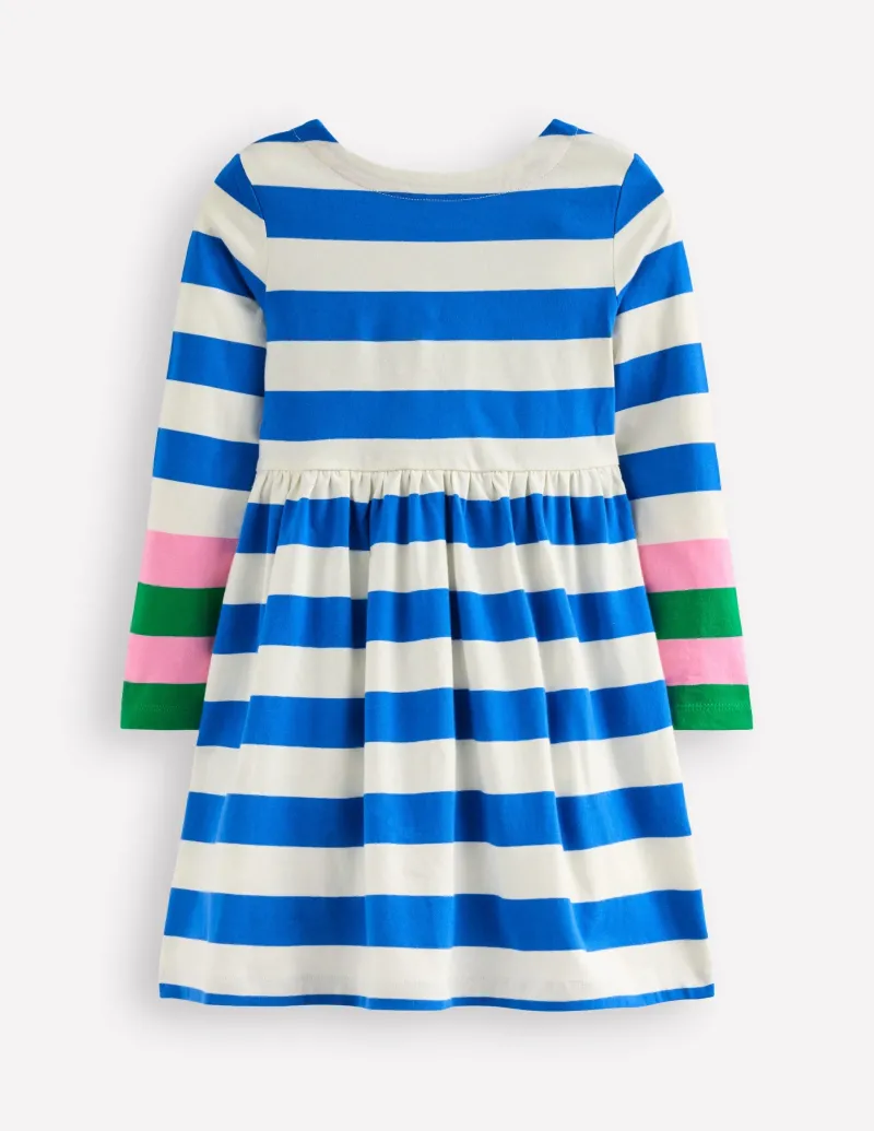 Kleider | Boden Originelles langärmeliges Jerseykleid-Galerieblau/Naturweiß Streifen Galerieblau/NaturweißStreifen