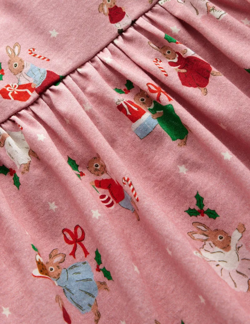 Kleider | Boden Originelles langärmeliges Jerseykleid-Vintage-Rosa Festlich Hase Vintage-RosaFestlichHase