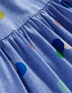 Kleider | Boden Originelles langärmeliges Jerseykleid-Blau Meliert, Gepunktet BlauMeliert,Gepunktet