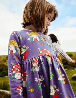 Kleider | Boden Originelles langärmeliges Jerseykleid-Steuerbordblau Fliegenpilz-Dorf SteuerbordblauFliegenpilz-Dorf