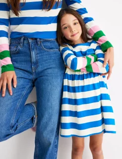 Kleider | Boden Originelles langärmeliges Jerseykleid-Galerieblau/Naturweiß Streifen Galerieblau/NaturweißStreifen