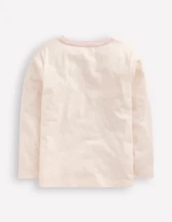 Oberteile & T-shirts | Boden Originelles Superstitch-T-Shirt mit Gittermotiv-Hafer Meliert Janet HaferMeliertJanet