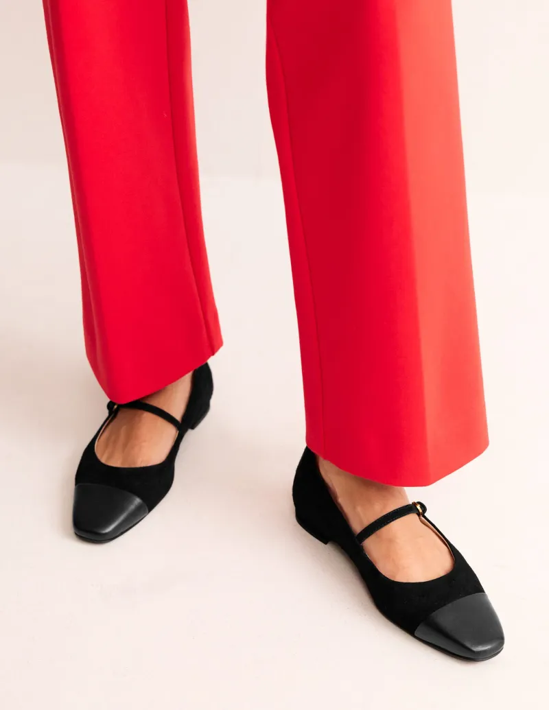 Flache Schuhe | Boden Penelope Flache Mary Janes- Schwarz