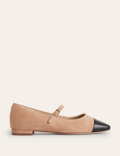 Flache Schuhe | Boden Penelope Flache Mary Janes-Macchiato Wildleder MacchiatoWildleder