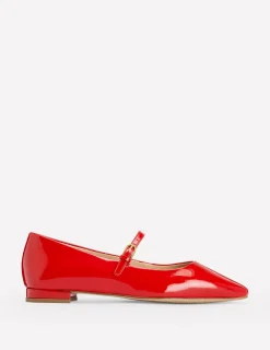Flache Schuhe | Boden Penelope Flache Mary Janes-Briefkastenrot Lack BriefkastenrotLack
