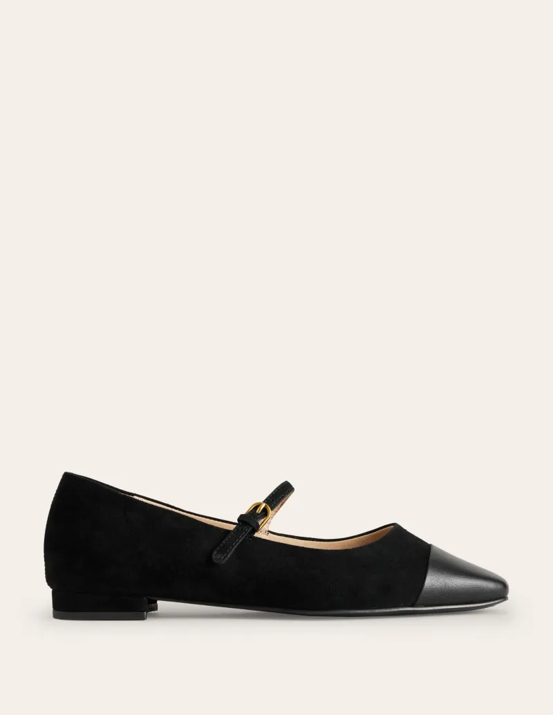 Flache Schuhe | Boden Penelope Flache Mary Janes- Schwarz