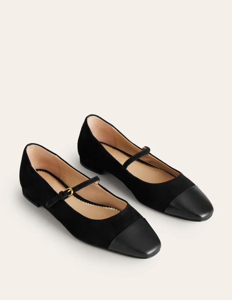 Flache Schuhe | Boden Penelope Flache Mary Janes- Schwarz