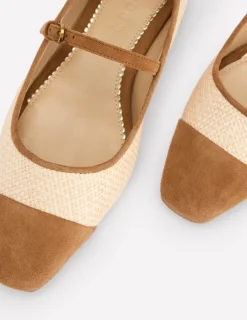 Flache Schuhe | Boden Penelope Flache Mary Janes- Ecru