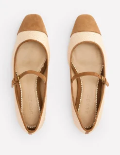 Flache Schuhe | Boden Penelope Flache Mary Janes- Ecru