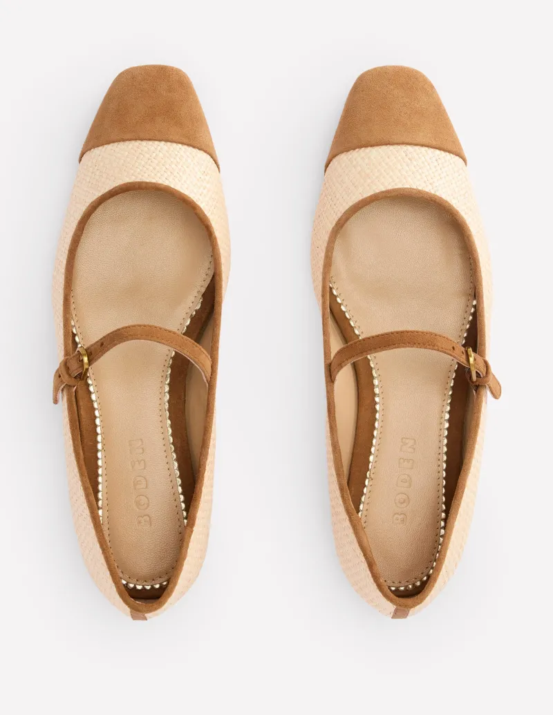 Flache Schuhe | Boden Penelope Flache Mary Janes- Ecru