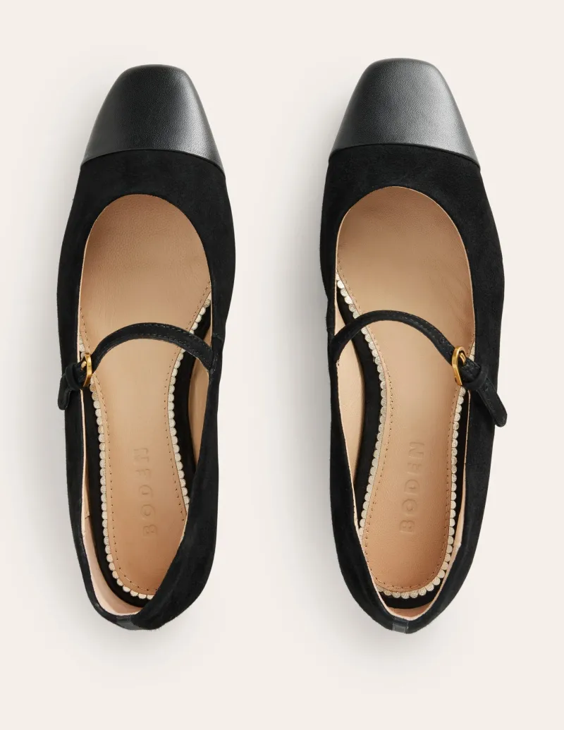 Flache Schuhe | Boden Penelope Flache Mary Janes- Schwarz