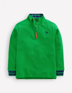 Oberteile & T-shirts | Boden Piqué-Poloshirt mit halbem Reißverschluss- Baumgrün