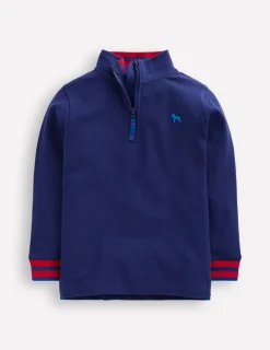 Oberteile & T-shirts | Boden Piqué-Poloshirt mit halbem Reißverschluss-Aristocratic Blue/ Ivory Stripe AristocraticBlue/IvoryStripe