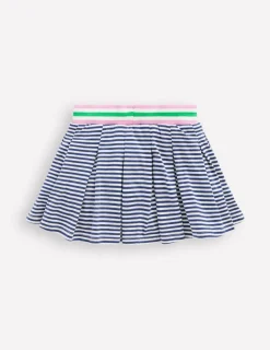 Röcke | Boden Plissierter Jersey-Skort-Steuerbordblau Naturweiß Streifen SteuerbordblauNaturweißStreifen