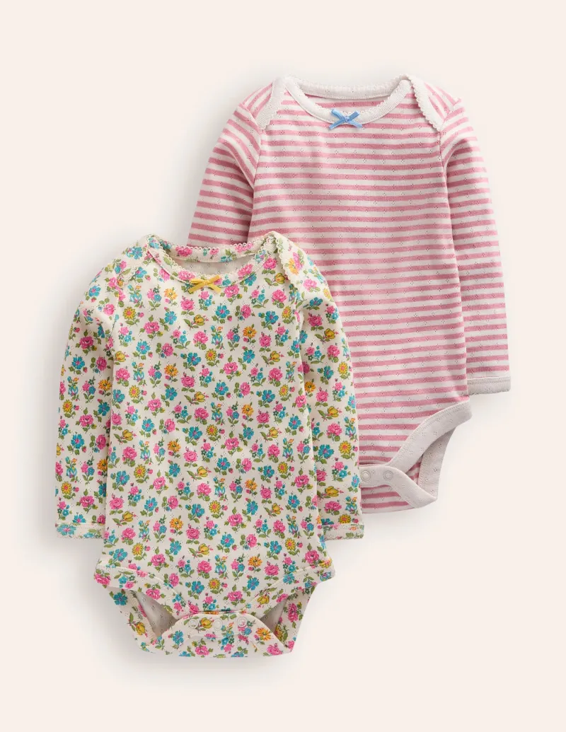 Oberteile & T-shirts | Boden Pointelle-Bodys im Doppelpack- Mandelrosa/Naturweiß