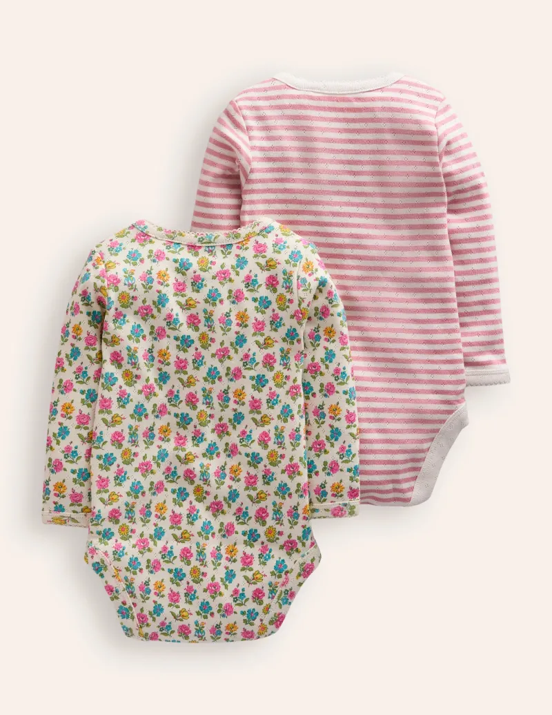 Oberteile & T-shirts | Boden Pointelle-Bodys im Doppelpack- Mandelrosa/Naturweiß