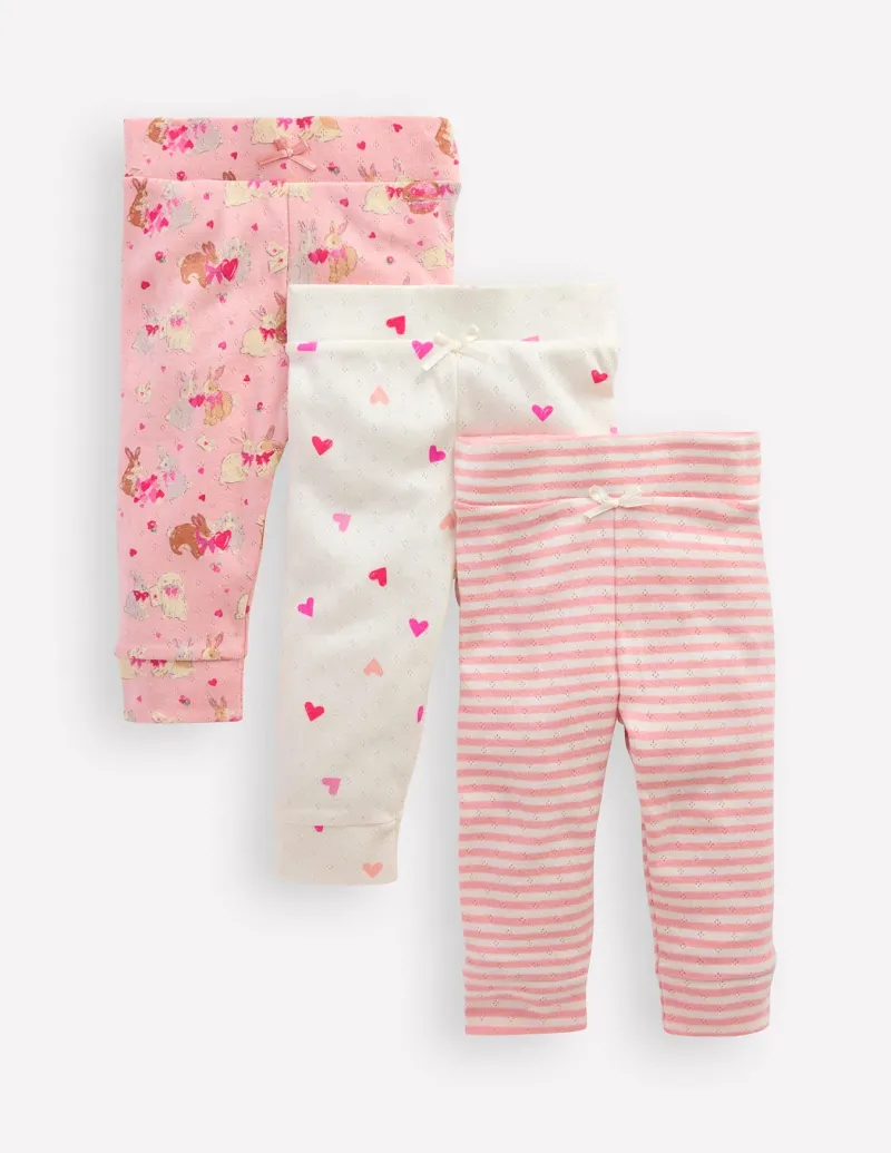 Hosen & Leggings | Boden Pointelle-Leggings im 3er-Pack-Rosa Liebeshasen RosaLiebeshasen