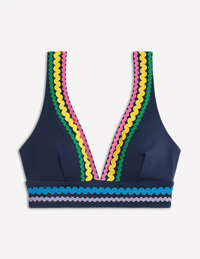 Bademode | Boden Porto Bikinioberteil-Marineblau Rik Rak MarineblauRikRak
