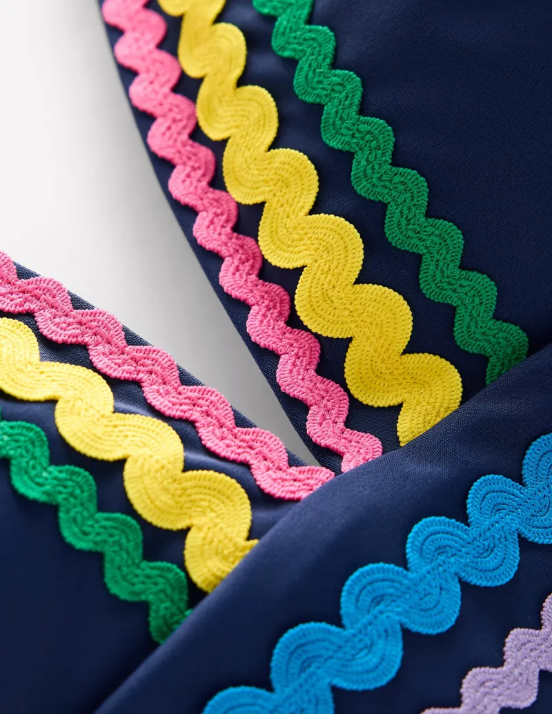 Bademode | Boden Porto Bikinioberteil-Marineblau Rik Rak MarineblauRikRak