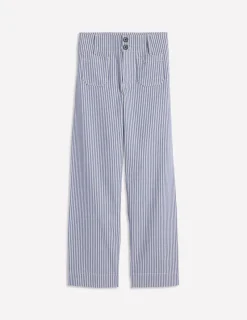 Hosen | Boden Primrose Hose mit aufgesetzten Taschen-Blau und Naturweiß mit Streifen BlauundNaturweißmitStreifen