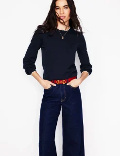 Pullover & Strickjacken | Boden Pru Pullover mit Muschelsaum- Marineblaue