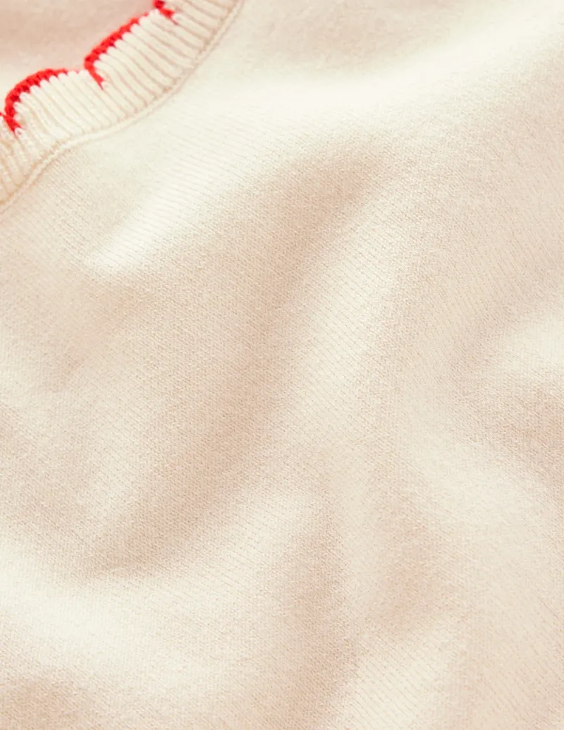 Pullover & Strickjacken | Boden Pru Pullover mit Muschelsaum-Warmes Naturweiß WarmesNaturweiß