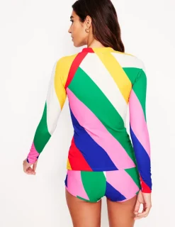 Bademode | Boden Raglan-Badeshirt mit Sonnenschutz-Bunt, Regenbogendesign Bunt,Regenbogendesign