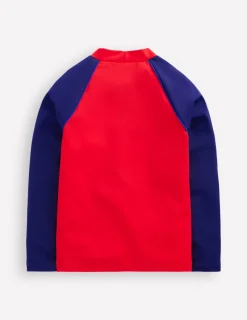 Bademode | Boden Rash Top in Blockfarben- Mohnblumenrot
