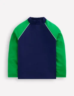 Bademode | Boden Rash Top in Blockfarben- Saphirblau