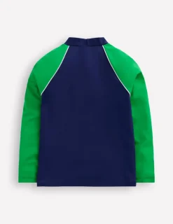 Bademode | Boden Rash Top in Blockfarben- Saphirblau