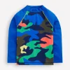 Bademode | Boden Rash Top mit Logo-Bunt, Regenbogenfarbenes Camouflagemuster Bunt,RegenbogenfarbenesCamouflagemuster