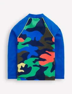 Bademode | Boden Rash Top mit Logo-Bunt, Regenbogenfarbenes Camouflagemuster Bunt,RegenbogenfarbenesCamouflagemuster