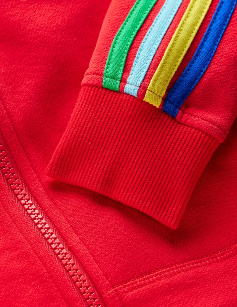 Sweatshirts & Fleeces | Oberteile & T-shirts | Boden Regenbogen-Kapuzenjacke- Kirschrot