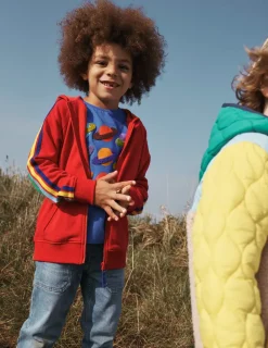 Sweatshirts & Fleeces | Oberteile & T-shirts | Boden Regenbogen-Kapuzenjacke- Kirschrot