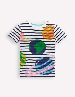 Oberteile & T-shirts | Boden Riso T-Shirt-Steuerbord-Blau/Naturweiß Weltall Steuerbord-Blau/NaturweißWeltall