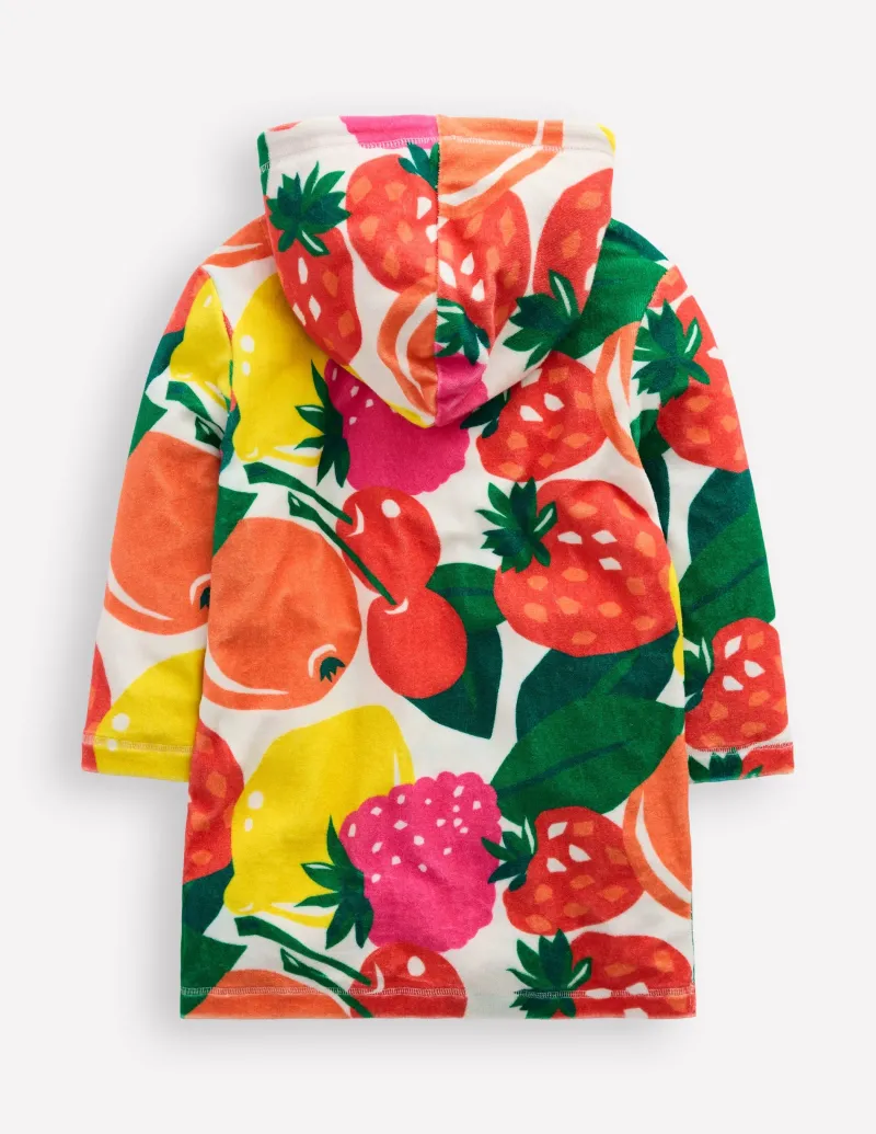 Bademode | Boden Romie Frottee-Badeponcho mit Reißverschluss-Bunt Riesenfrüchte BuntRiesenfrüchte