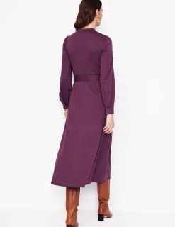Kleider & Jumpsuits | Midi | Boden Rowena Jersey-Hemdblusenkleid mit Besatz- Black