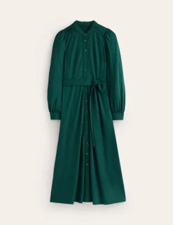 Kleider & Jumpsuits | Kleider In Petite | Boden Rowena Jersey-Hemdblusenkleid mit Besatz- Glade