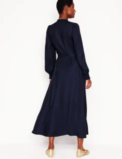 Kleider & Jumpsuits | Midi | Boden Ruby Kragenloses Hemdblusenkleid-Aqua Marine Marl AquaMarineMarl