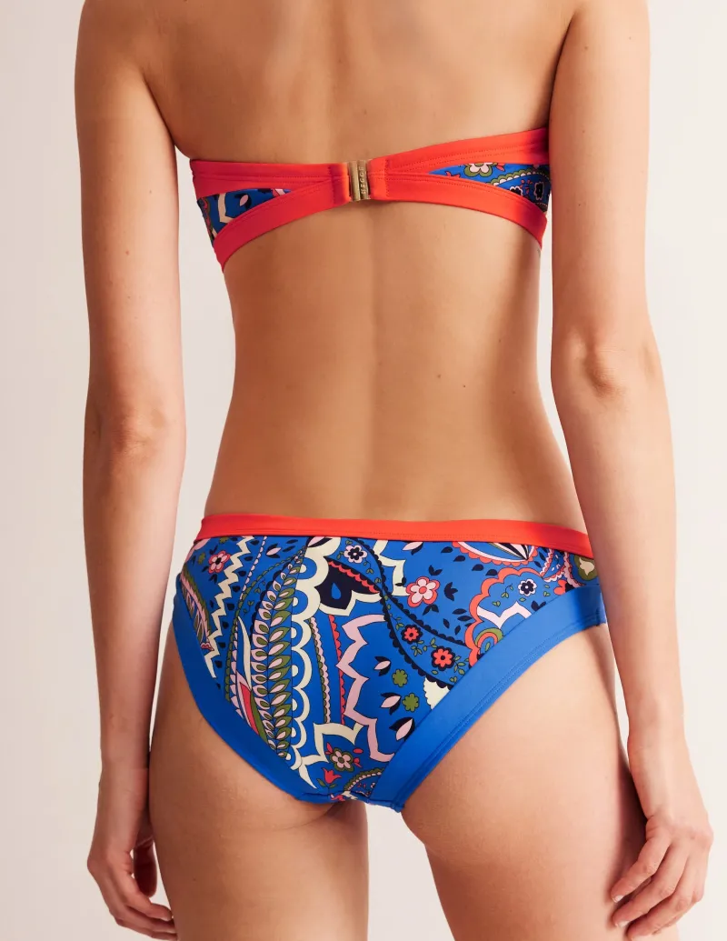 Bademode | Boden Santorini Bikinihose-Blau, Blätter Paisley Blau,BlätterPaisley