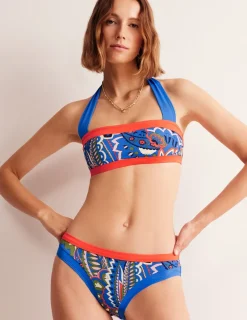 Bademode | Boden Santorini Bikinihose-Blau, Blätter Paisley Blau,BlätterPaisley