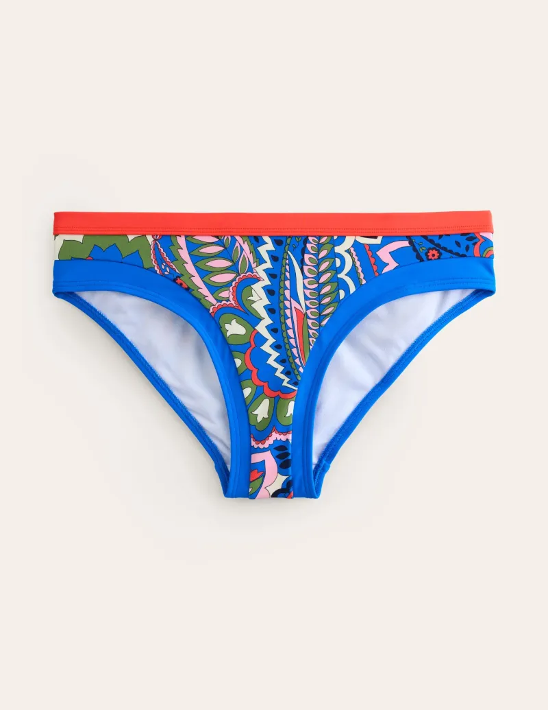 Bademode | Boden Santorini Bikinihose-Blau, Blätter Paisley Blau,BlätterPaisley