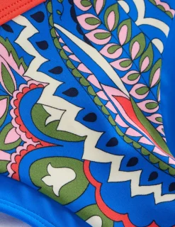 Bademode | Boden Santorini Bikinihose-Blau, Blätter Paisley Blau,BlätterPaisley